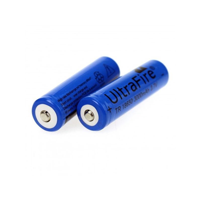 UltraFire TR 3000mAh 3.7V 18650 Batería recargable de ion litio (1 par)