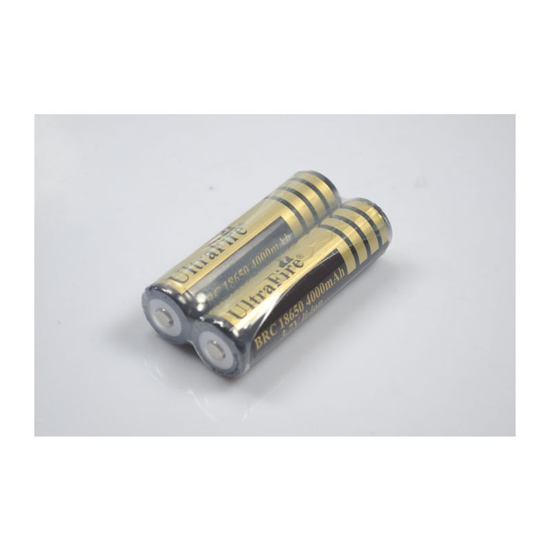 UltraFire BRC 4000MAH 3.7V 18650 Batería recargable de iones de litio (1 par)