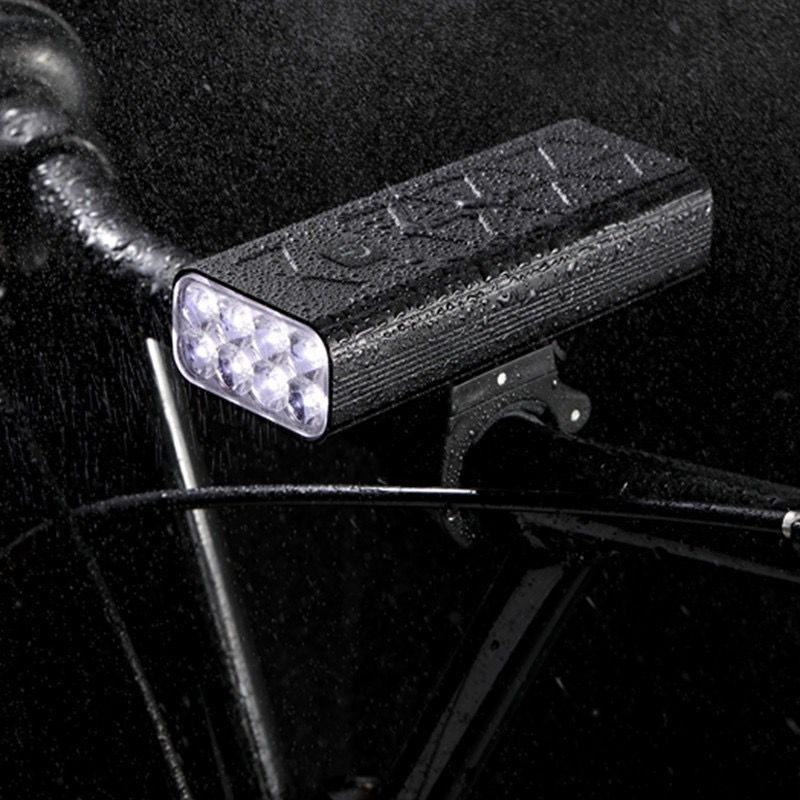 NiteBeam BR08 Luces para bicicleta 8LED 10000 lúmenes Usb recargable delantera para bicicleta