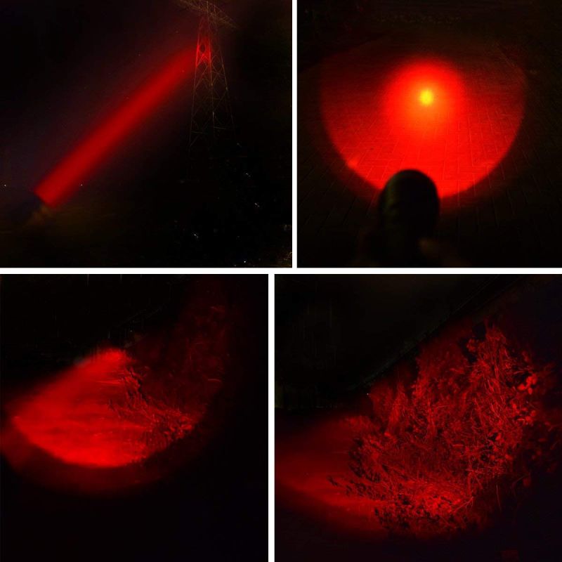 UltraFire WF-502B.2 XP-E2 LED Linterna de luz roja zoomable