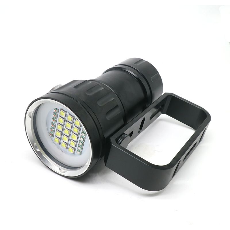 UV 395-400NM Linterna de buceo 15x2 Luz blanca / 4x Luz roja / 4x UV LED LED Linterna de antorcha