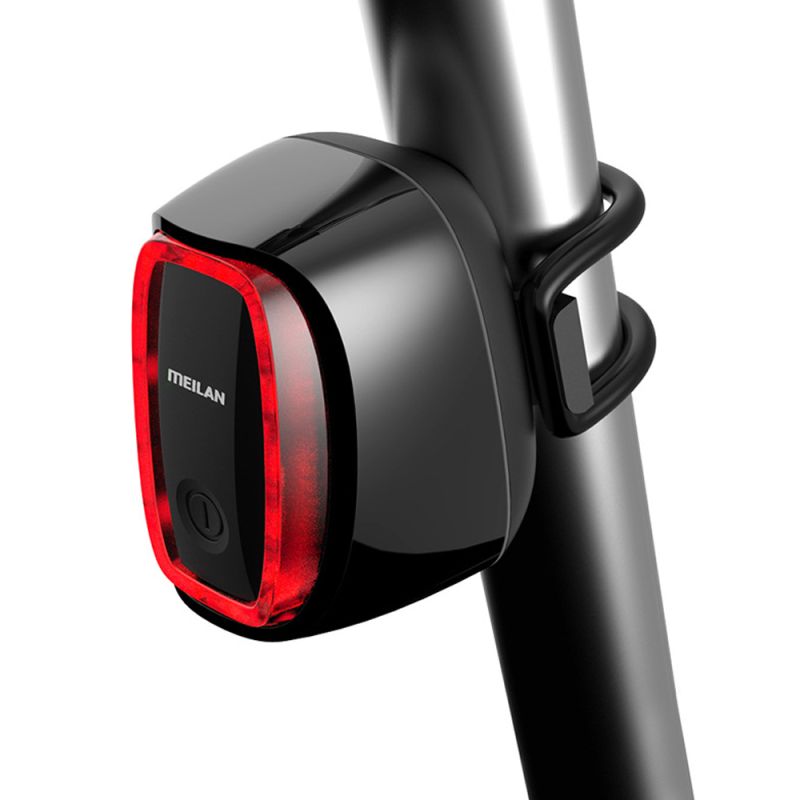Luz trasera de bicicleta inteligente MEILAN X6, luz trasera para bicicleta, recargable por USB, impermeable, freno de ciclismo, luz trasera LED de advertencia de seguridad