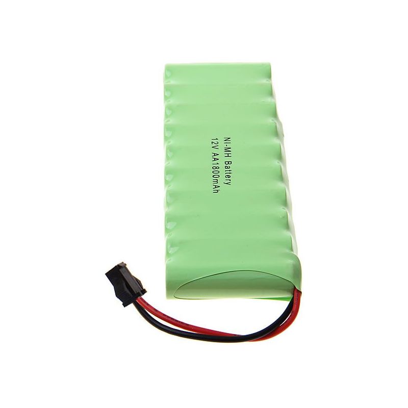 Batería recargable de 12 V AA, 1800 mAh, Ni-MH, con enchufe SM grande