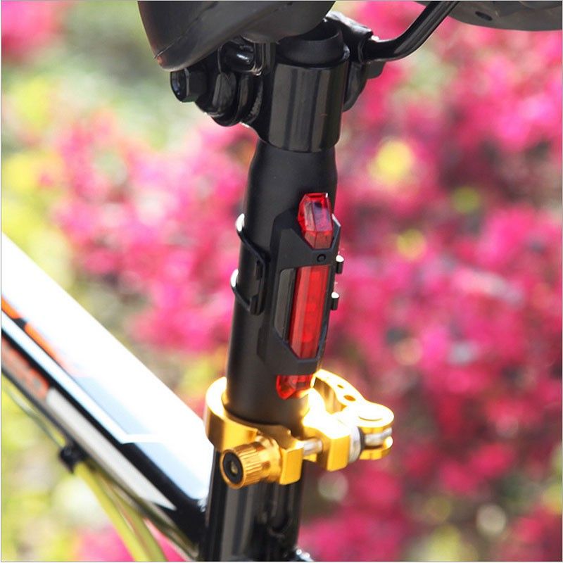 Portátil USB recargable bicicleta trasera seguridad trasera luz luz trasera