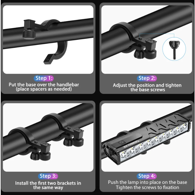 Luz delantera para bicicleta NITEBEAM, 10 000 lúmenes, 10 000 mAh, resistente al agua, carga USB, para ciclismo de montaña o carretera