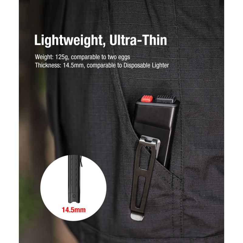 Klarus X1 Ultra-thin EDC Tactical Flashlight Luminus SST-70 LED 4200LM Outdoor Emergency Torch Light