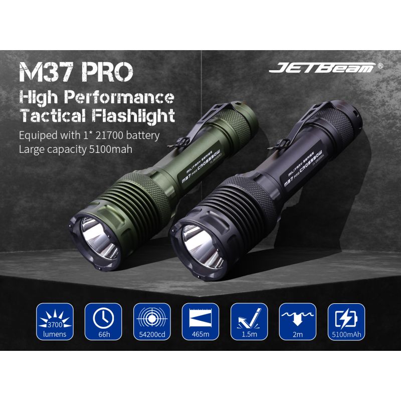 Linterna táctica de alto rendimiento JETBEAM M37 PRO