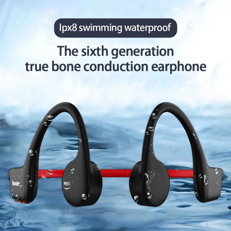 Auriculares de natación de conducción ósea 16GB IP68 impermeables compatibles con Bluetooth auriculares inalámbricos reproductor de música MP3 auriculares deportivos