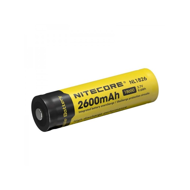 Nitecore 18650 NL1826 2600 3.7V 9.6WH Batería recargable de iones de litio