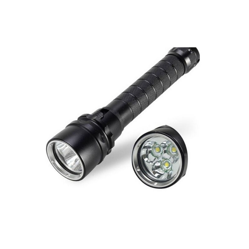 Impermeable 100m Diving 6000lm Linterna subacuática 3 x XML T6 LED Brillo de la luz Durable