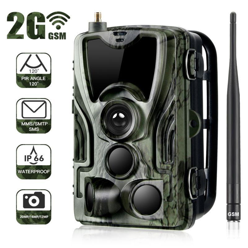 Cámaras móviles celulares de la caza de la visión nocturna de la cámara 20MP 1080P de la fauna del rastro de HC801M 2G MMS SMS SMTP