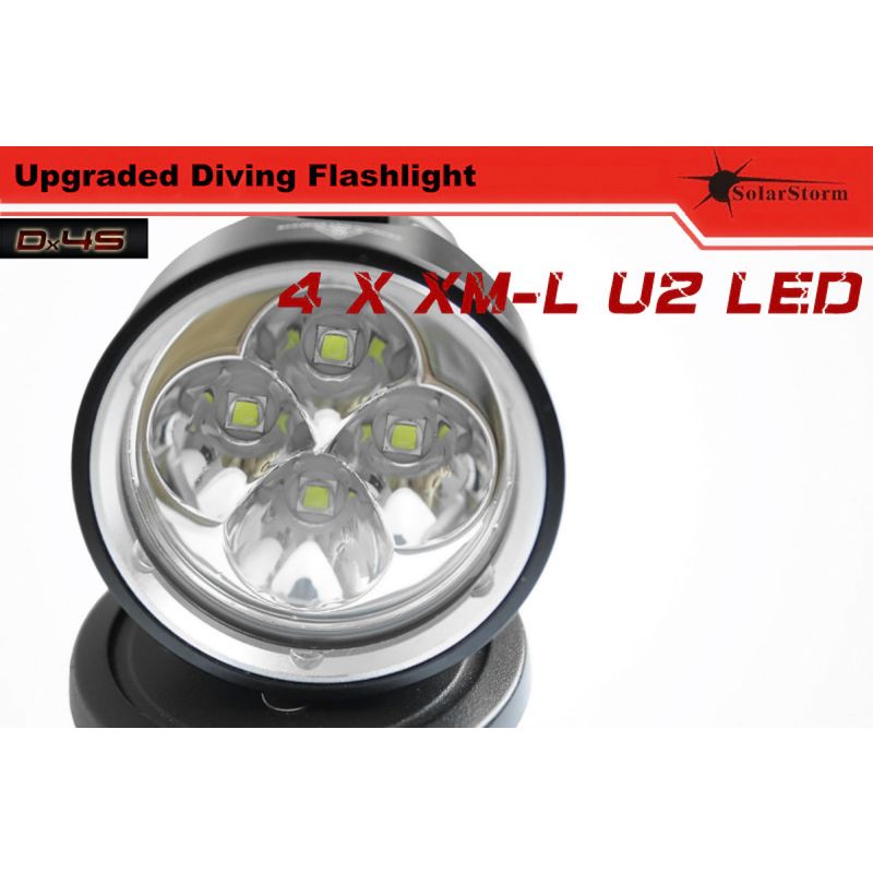 Solarstorm DX4S 4XU2 3200-LUMEN LED Linterna de buceo