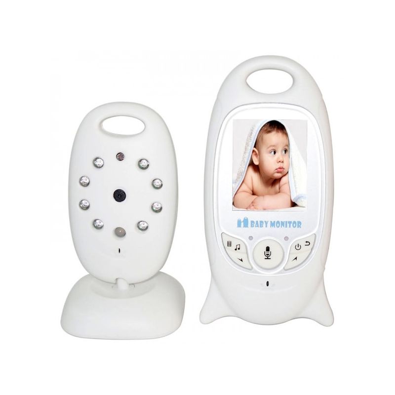 VB601 2.4G Video inalámbrico Monitor de bebé de 2,0 pulgadas Cámara de seguridad de color 2 vías Talk Nightvision IR LED Monitoreo de temperatura con 8 canciones de lullaby