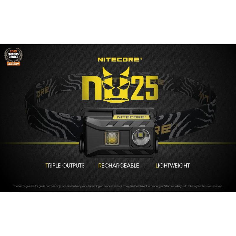 Nitecore NU25 XP-G2 S3 LED 360 Lumens LED Faro recargable