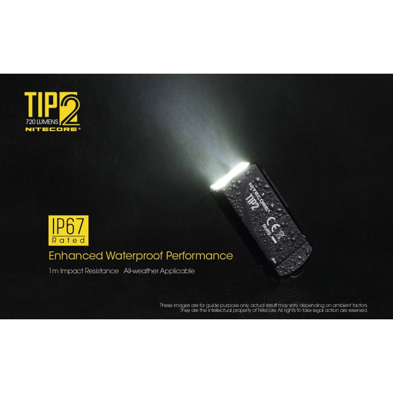 Nitecore Tip2 XP-G3 S3 LED 720 Lumens USB Llavero recargable Linterna
