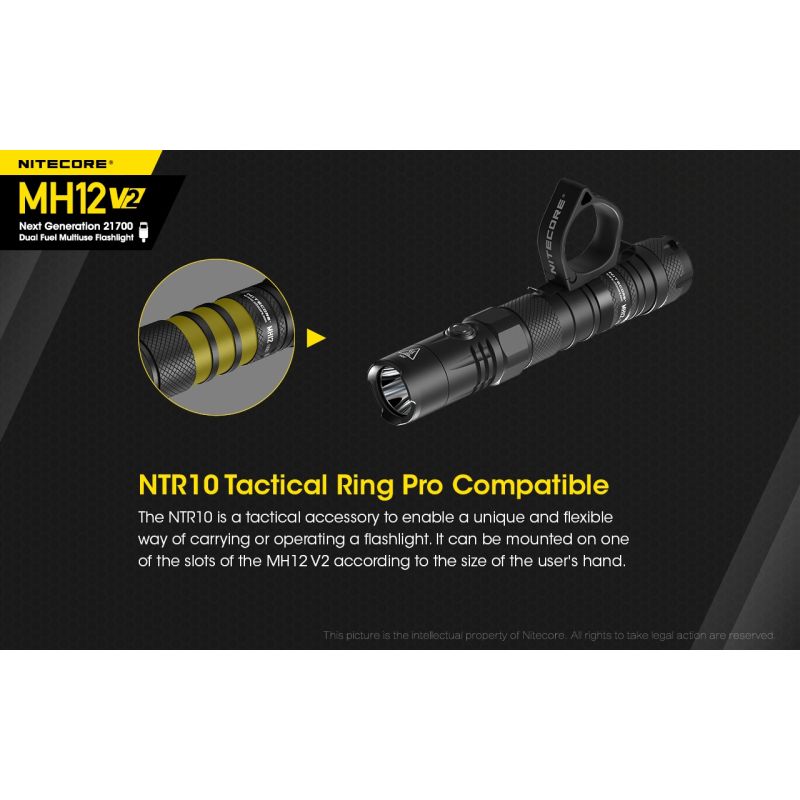 Nitecore MH12 V2 XP-L2 V6 LED 1200 Lumenses 21700 Linterna de la batería