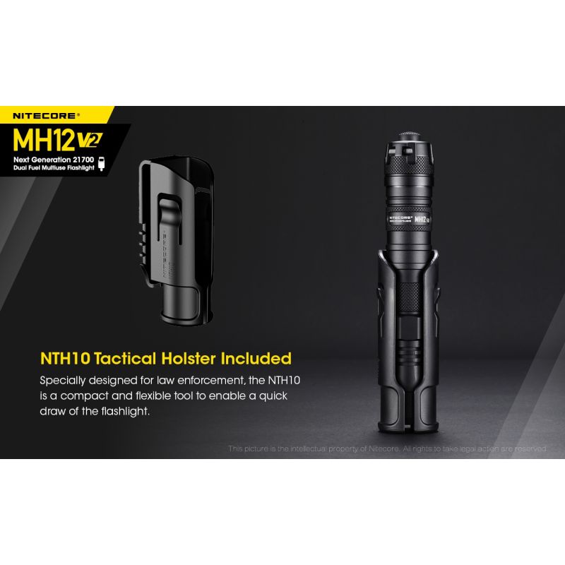 Nitecore MH12 V2 XP-L2 V6 LED 1200 Lumenses 21700 Linterna de la batería