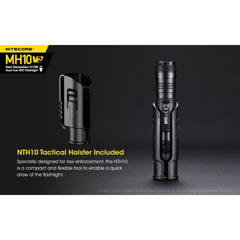 Nitecore MH10 V2 XP-L2 V6 LED 1200 Lumens USB-C Carga 21700 Linterna de la batería