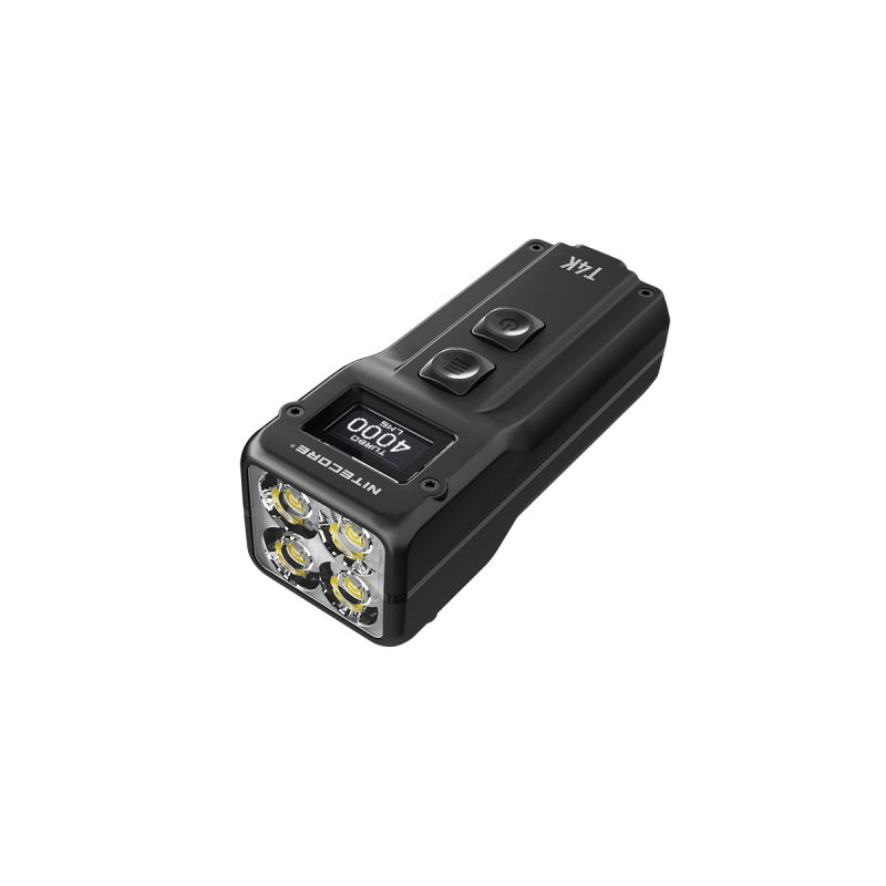 Nitecore T4K 4 x xp-l2 v6 leds 4000 lúmenes batería incorporada usando la linterna de llavero portátil de carga USB-C