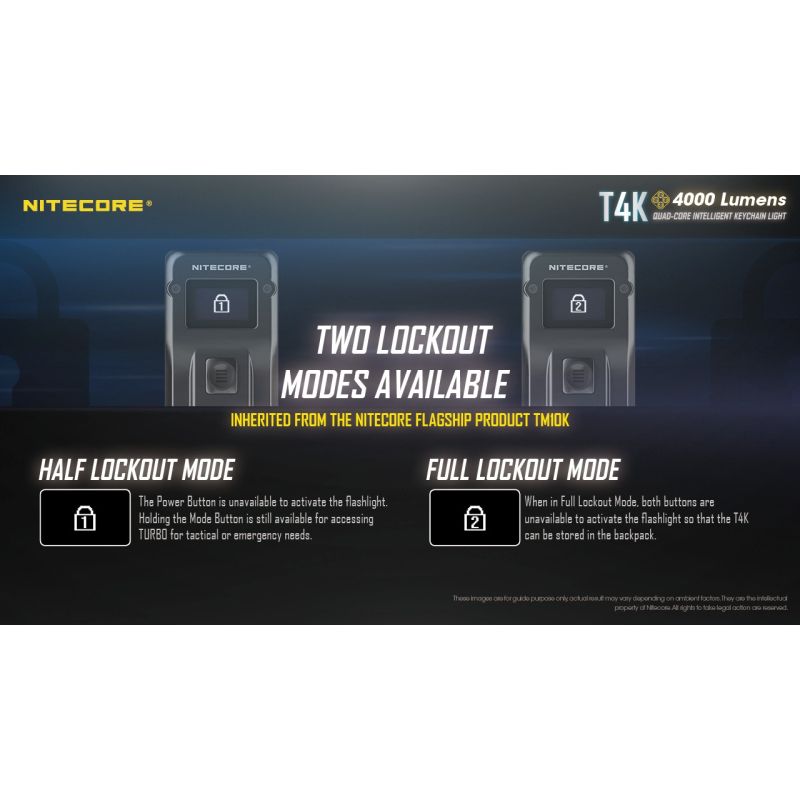 Nitecore T4K 4 x xp-l2 v6 leds 4000 lúmenes batería incorporada usando la linterna de llavero portátil de carga USB-C