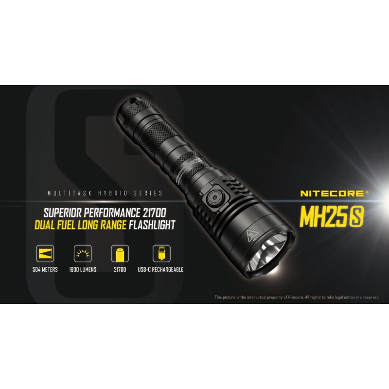 Nitecore MH25S Luminus SST-40 1800 LUMEN USB-C Linterna recargable