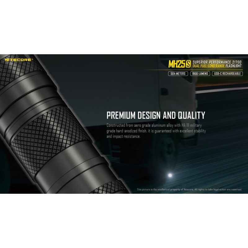 Nitecore MH25S Luminus SST-40 1800 LUMEN USB-C Linterna recargable