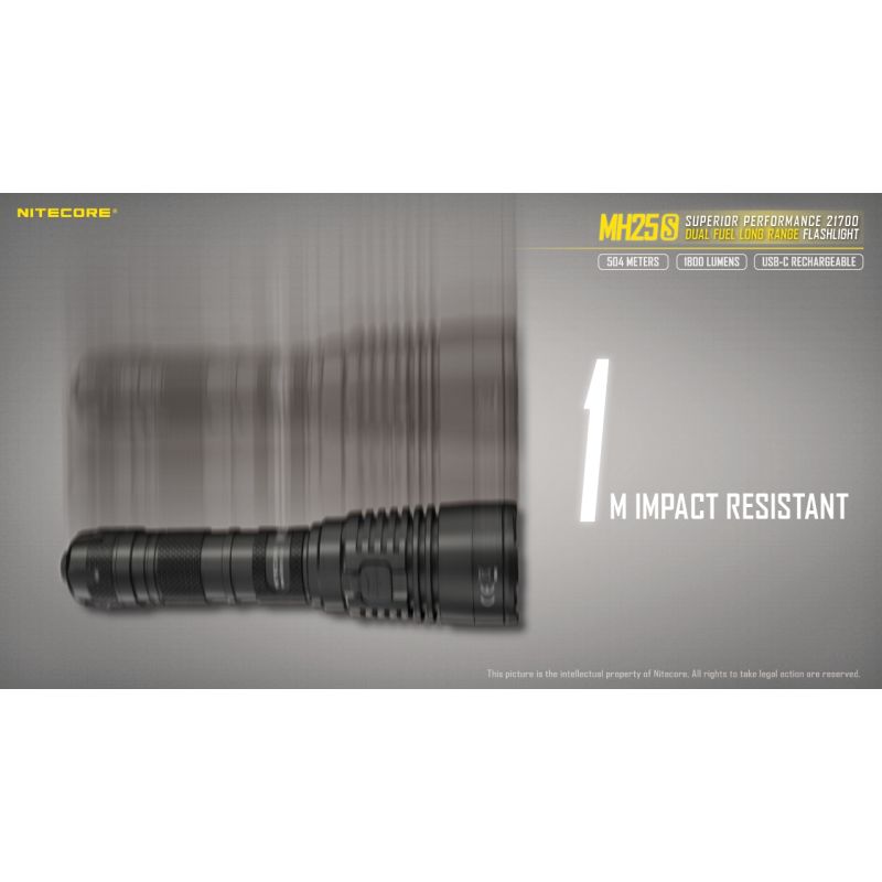 Nitecore MH25S Luminus SST-40 1800 LUMEN USB-C Linterna recargable