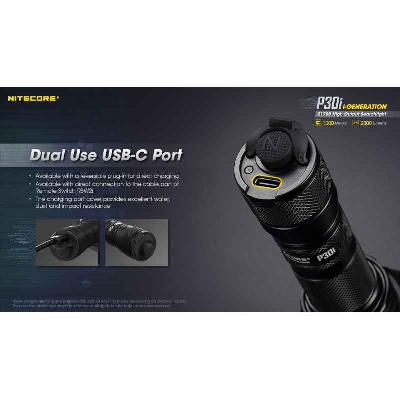 Nitecore P30i XHP35 HI LED 2000 Lumens 1000 metros LED linterna