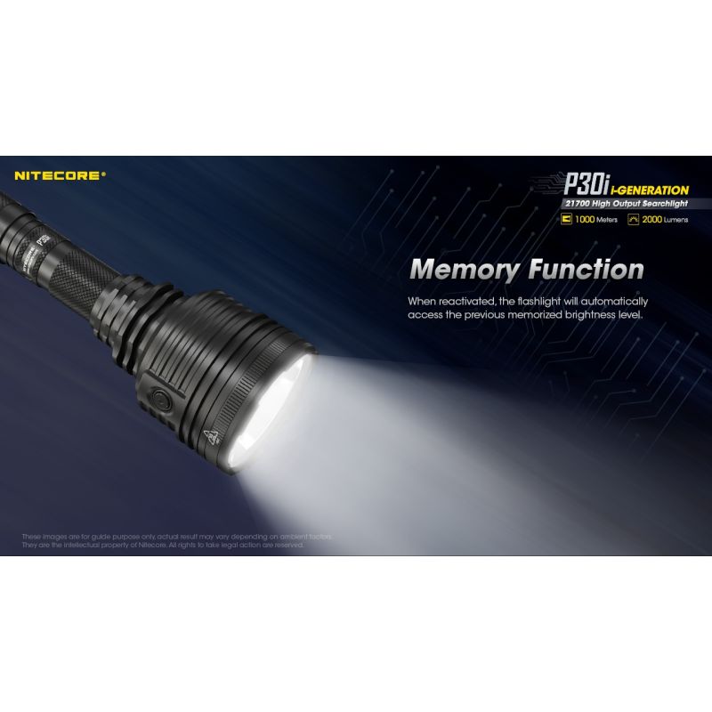 Nitecore P30i XHP35 HI LED 2000 Lumens 1000 metros LED linterna