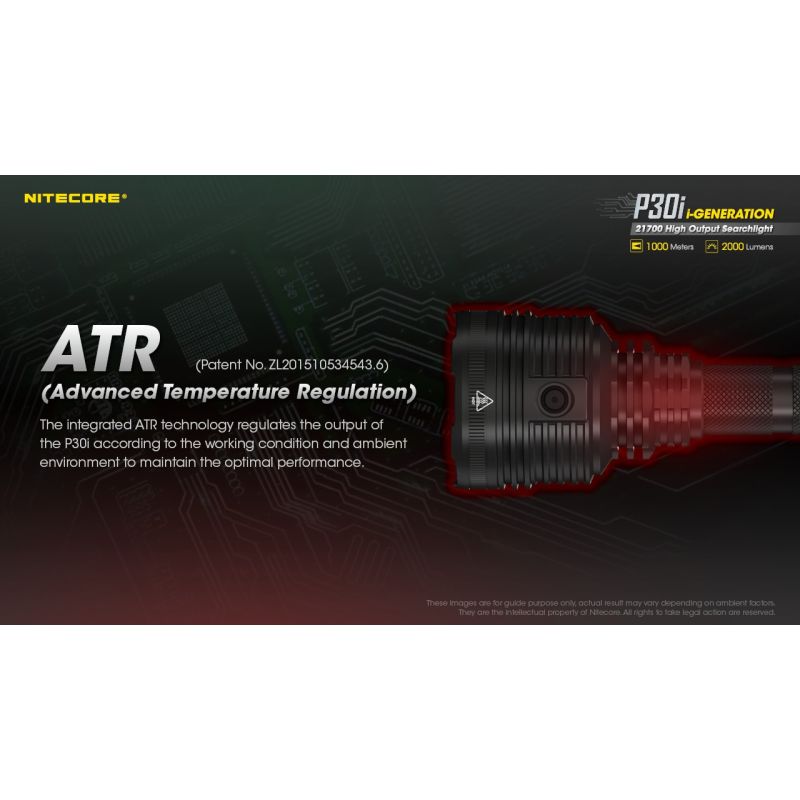 Nitecore P30i XHP35 HI LED 2000 Lumens 1000 metros LED linterna