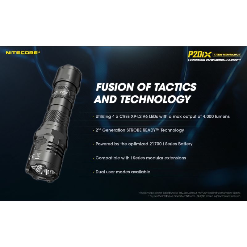 Nitecore P20IX 4 x xp-l2 v6 led 4000 lumens linterna