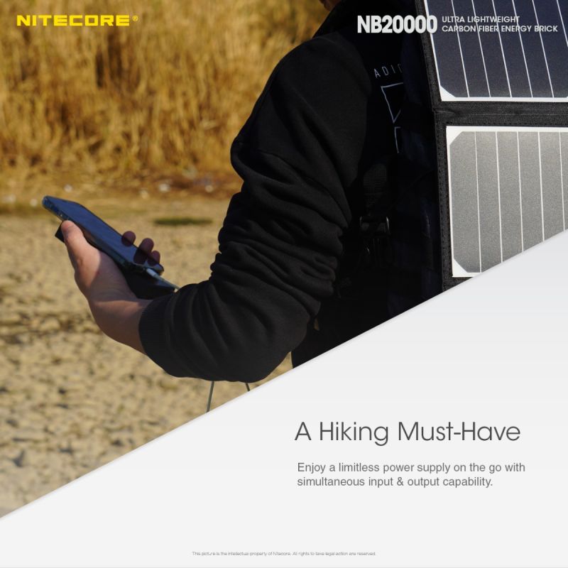 Banco de energía Nitecore NB20000 QC de doble puerto USB / USB-C 20000mAh
