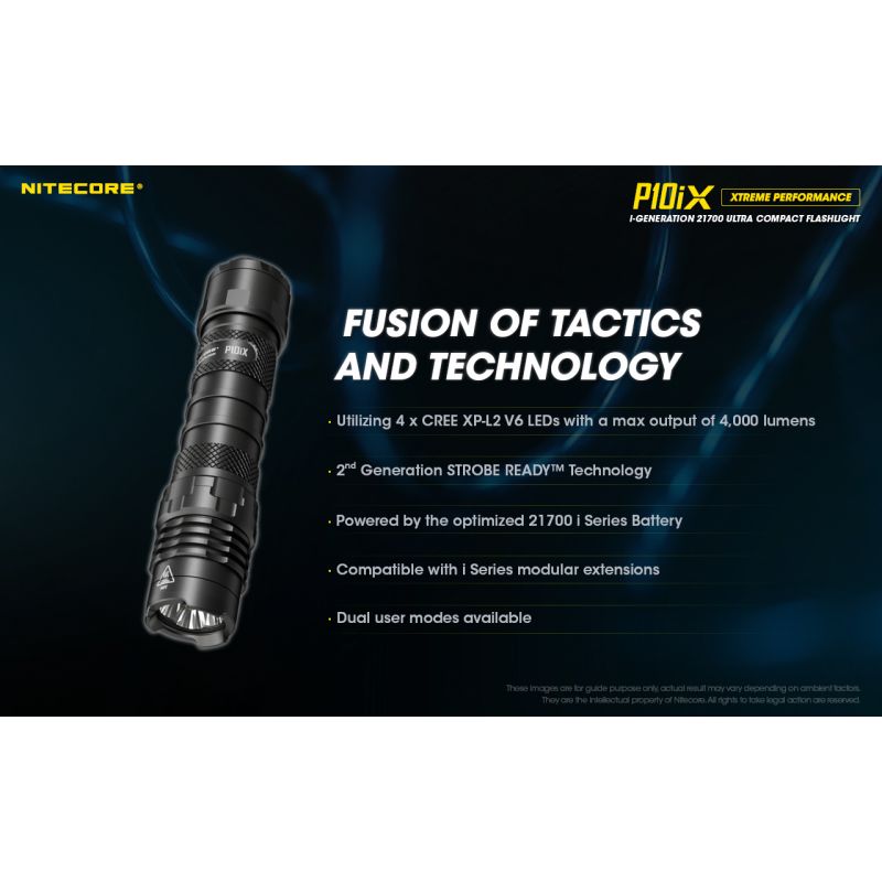 Nitecore P10iX 4 x XP-L2 V6 LED Linterna de 4000 lúmenes