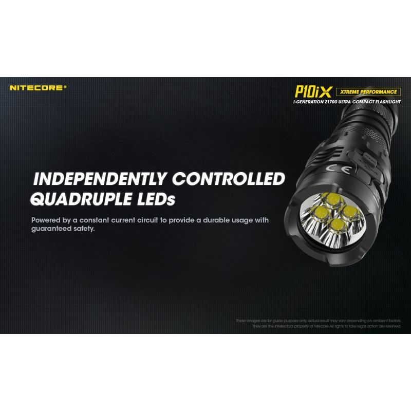 Nitecore P10iX 4 x XP-L2 V6 LED Linterna de 4000 lúmenes