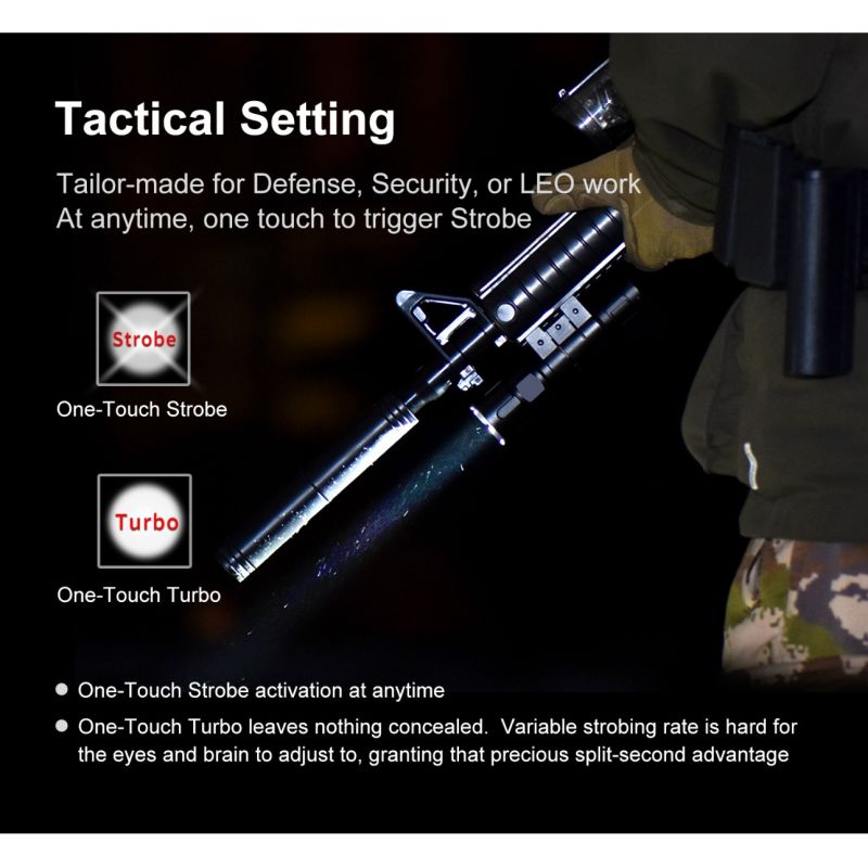 Klarus XT11GT PRO V2.0 Luminus SST-70 3300LM 410M USB-C Linterna recargable rápida