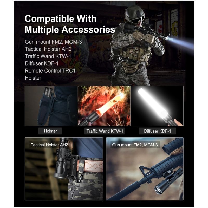 Klarus XT11GT PRO V2.0 Luminus SST-70 3300LM 410M USB-C Linterna recargable rápida