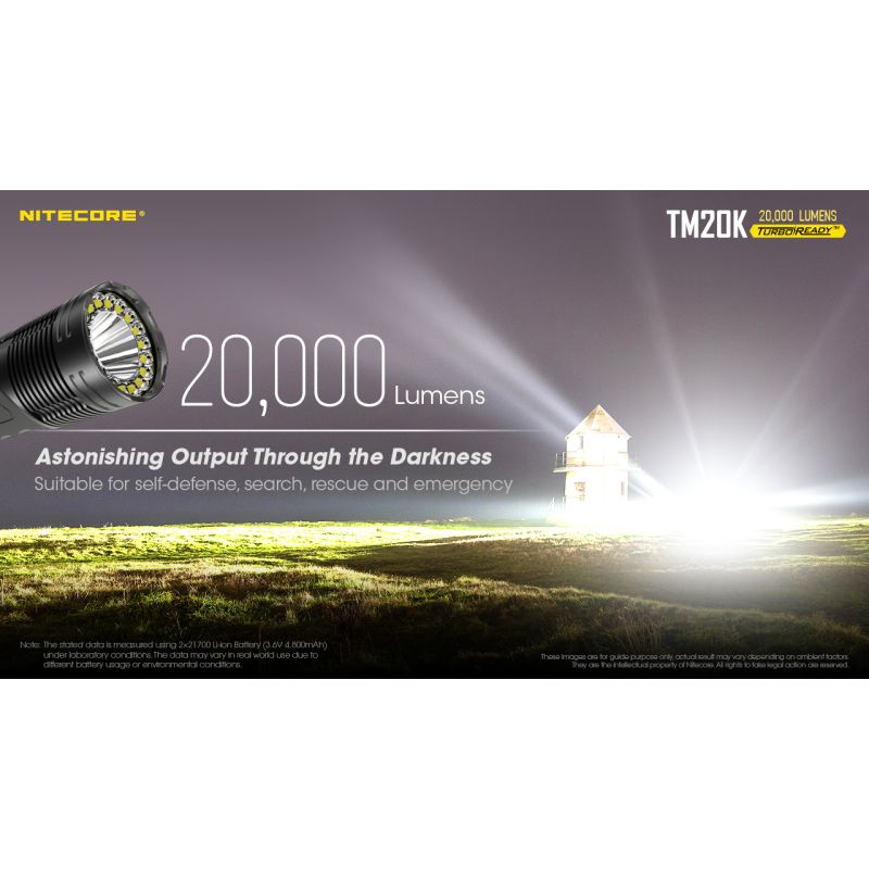 Nitecore TM20K 19 x XP-L2 LED 20000 lúmenes USB-C linterna LED recargable