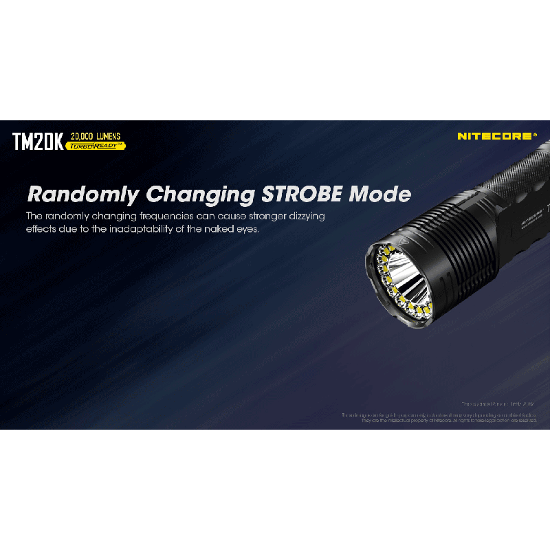 Nitecore TM20K 19 x XP-L2 LED 20000 lúmenes USB-C linterna LED recargable