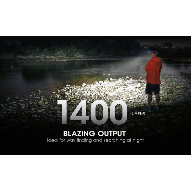 Linterna frontal recargable NITECORE NU43, linterna frontal con luz blanca y roja, linterna con batería de 3400mAh para acampar al aire libre