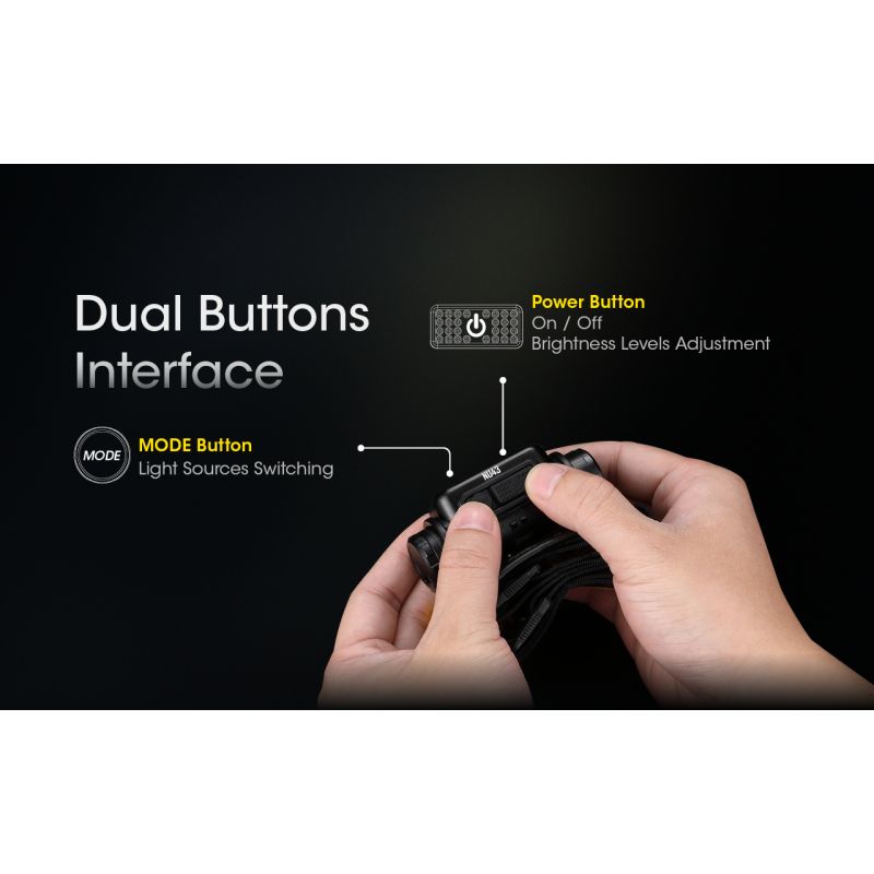 Linterna frontal recargable NITECORE NU43, linterna frontal con luz blanca y roja, linterna con batería de 3400mAh para acampar al aire libre