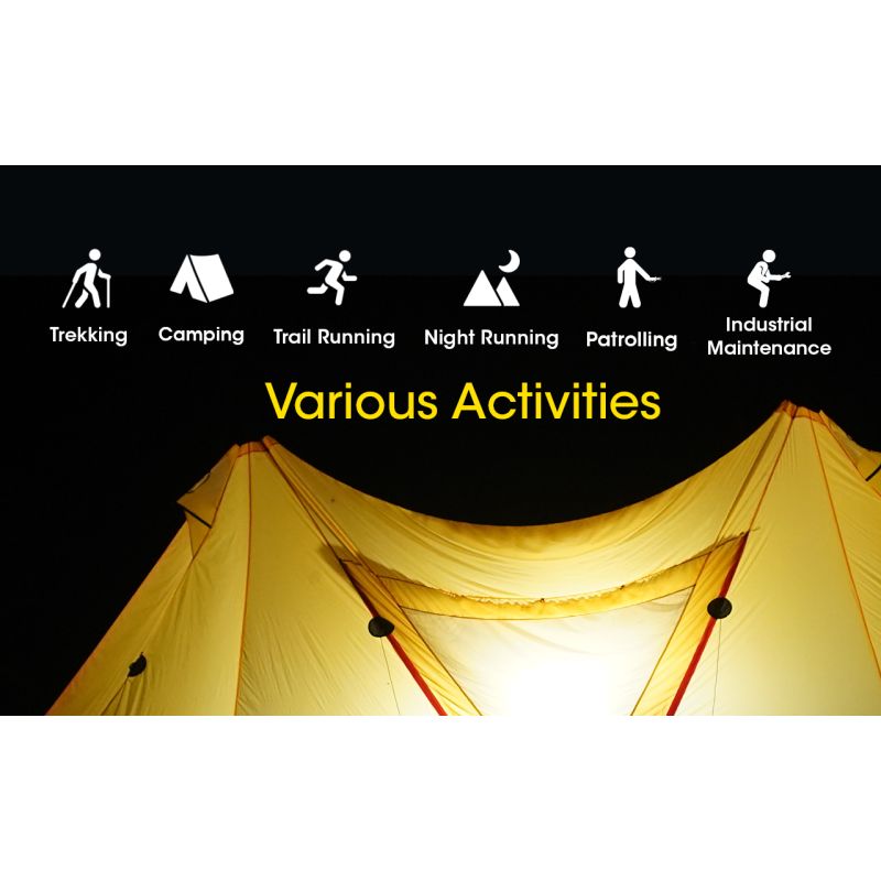 Linterna frontal recargable NITECORE NU43, linterna frontal con luz blanca y roja, linterna con batería de 3400mAh para acampar al aire libre