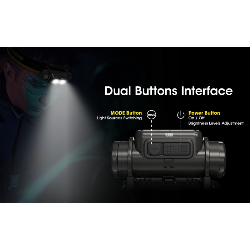 Linterna frontal LED Nitecore NU50 1400 lúmenes