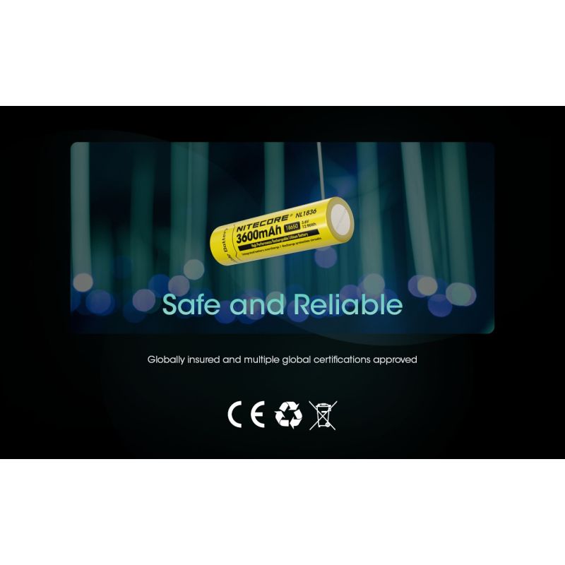 Nitecore 18650 NL1836 3600mAh Li-ion Rechargeable Battery