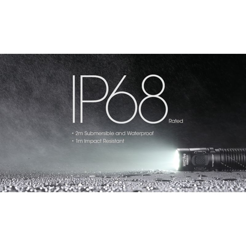 Linterna recargable Nitecore MH12 Pro de 3300 lúmenes USB-C