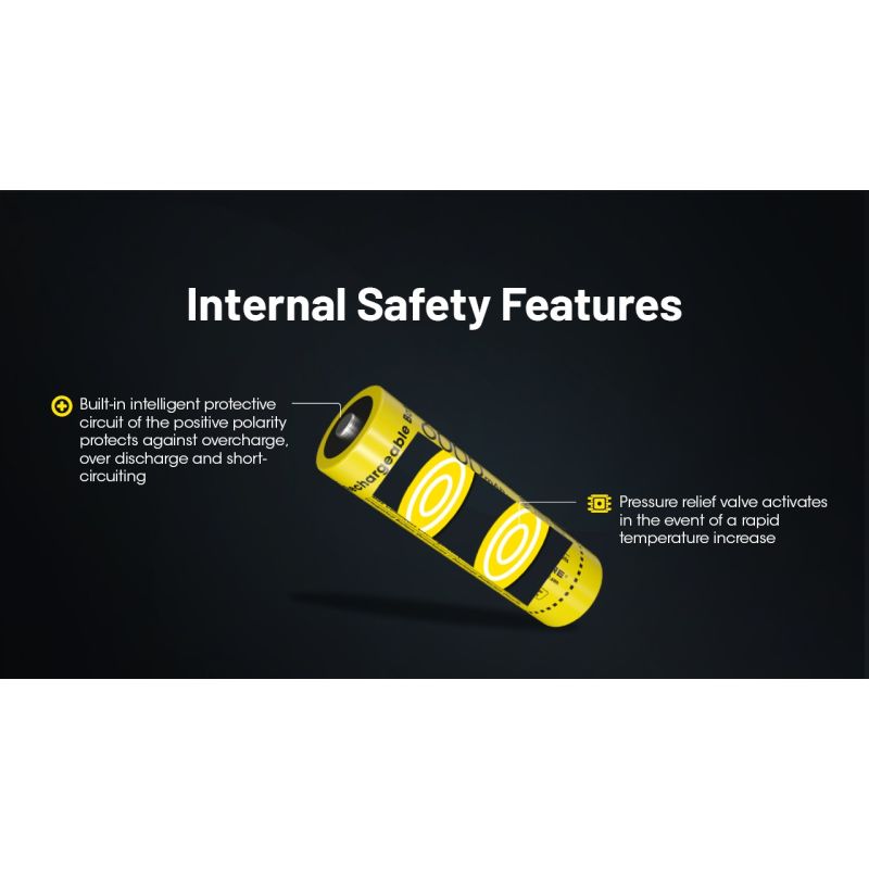 Nitecore NL2150R 5000mAh 3.6V 18WH 21700 Batería recargable de iones de litio USB-C