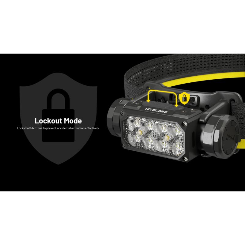 Linterna frontal NITECORE HC65 UHE, lámpara recargable USB-C de 2000 lúmenes, linterna LED