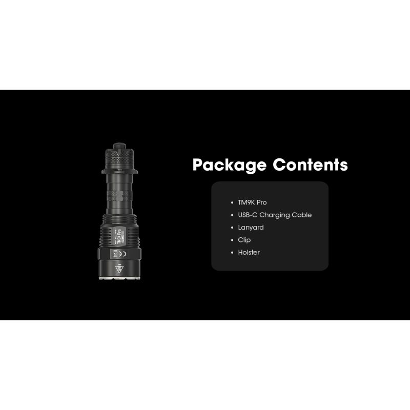 Linterna con carga USB-C Nitecore TM9K PRO de 9900 lúmenes