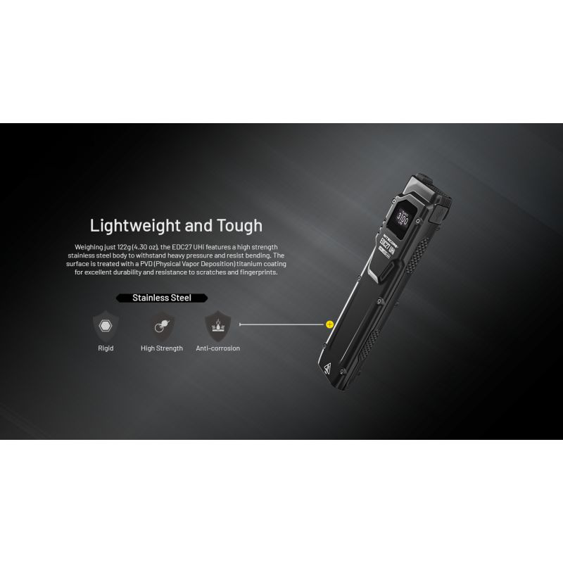 Linterna recargable NITECORE EDC27 UHi de 3100 lúmenes USB-C