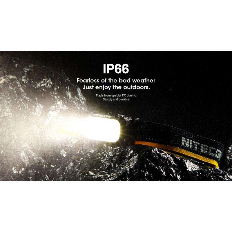 NITECORE NU25 UL 400 lúmenes LED USB-C carga linterna frontal recargable