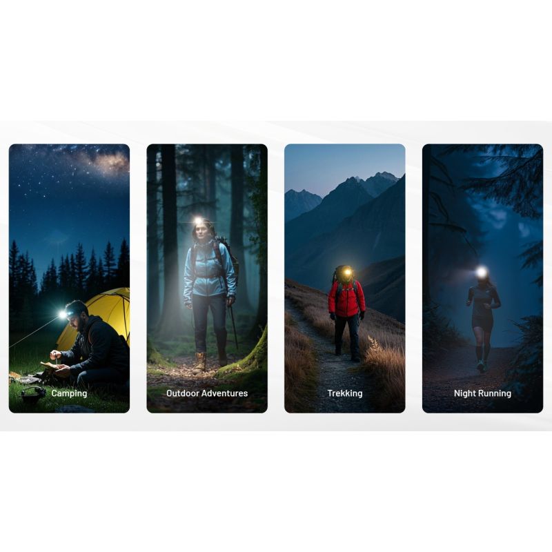 NITECORE NU25 Linterna frontal mejorada de 400 lúmenes USB-C recargable con tres fuentes de luz